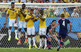 Imagens do jogo entre Japo e Colmbia, em Cuiab, pelo Grupo C da Copa do Mundo