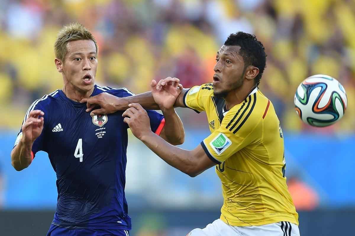 Imagens do jogo entre Japo e Colmbia, em Cuiab, pelo Grupo C da Copa do Mundo