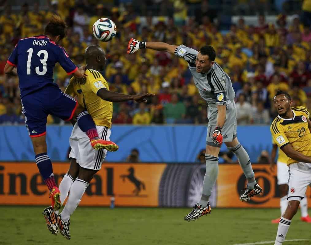 Imagens do jogo entre Japo e Colmbia, em Cuiab, pelo Grupo C da Copa do Mundo