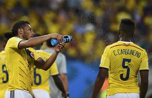 Imagens do jogo entre Japo e Colmbia, em Cuiab, pelo Grupo C da Copa do Mundo