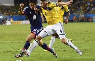 Imagens do jogo entre Japo e Colmbia, em Cuiab, pelo Grupo C da Copa do Mundo