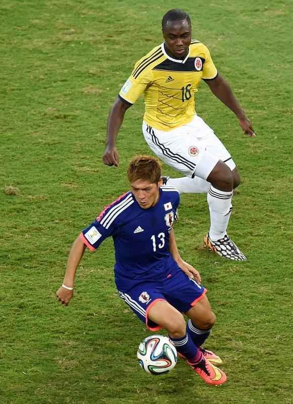 Imagens do jogo entre Japo e Colmbia, em Cuiab, pelo Grupo C da Copa do Mundo