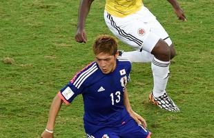 Imagens do jogo entre Japo e Colmbia, em Cuiab, pelo Grupo C da Copa do Mundo