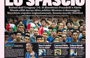 La Gazzetta Dello Sport preferiu estampar a dolorosa eliminao italiana