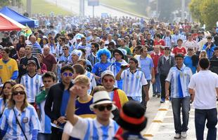 Chegada dos torcedores argentinos ao Estdio Beira-Rio, em Porto Alegre, para jogo contra a Nigria pela Copa