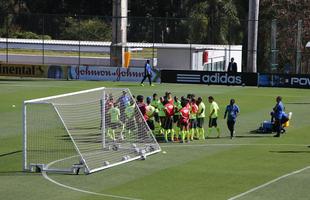 Jogadores da Seleo Brasileira fizeram a primeira atividade na capital mineira; Brasil e Chile se enfrentam pelas oitavas de final da Copa do Mundo