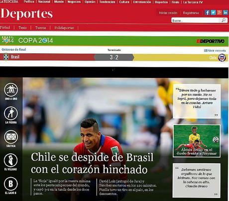 La Tercera - Chile se despede do Brasil com corao inchado