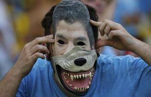 Imagens dos torcedores no jogo entre Colmbia e Uruguai