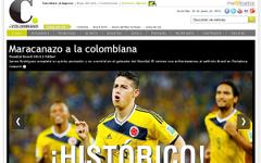 Com dois gols anotados por James Rodrguez, Colmbia vence e elimina o Uruguai no Maracan