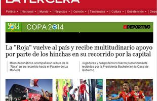 La Tercera: 'La 'Roja' volta ao pas e recebe muito apoio dos torcedores em seu trajeto pela capital'