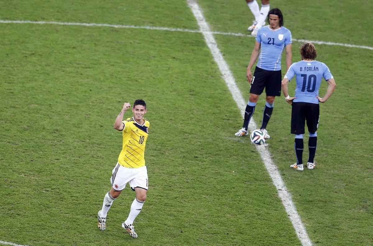 Candidato a craque da Copa do Mundo, James  o maior artilheiro da Colmbia na competio, com cinco gols