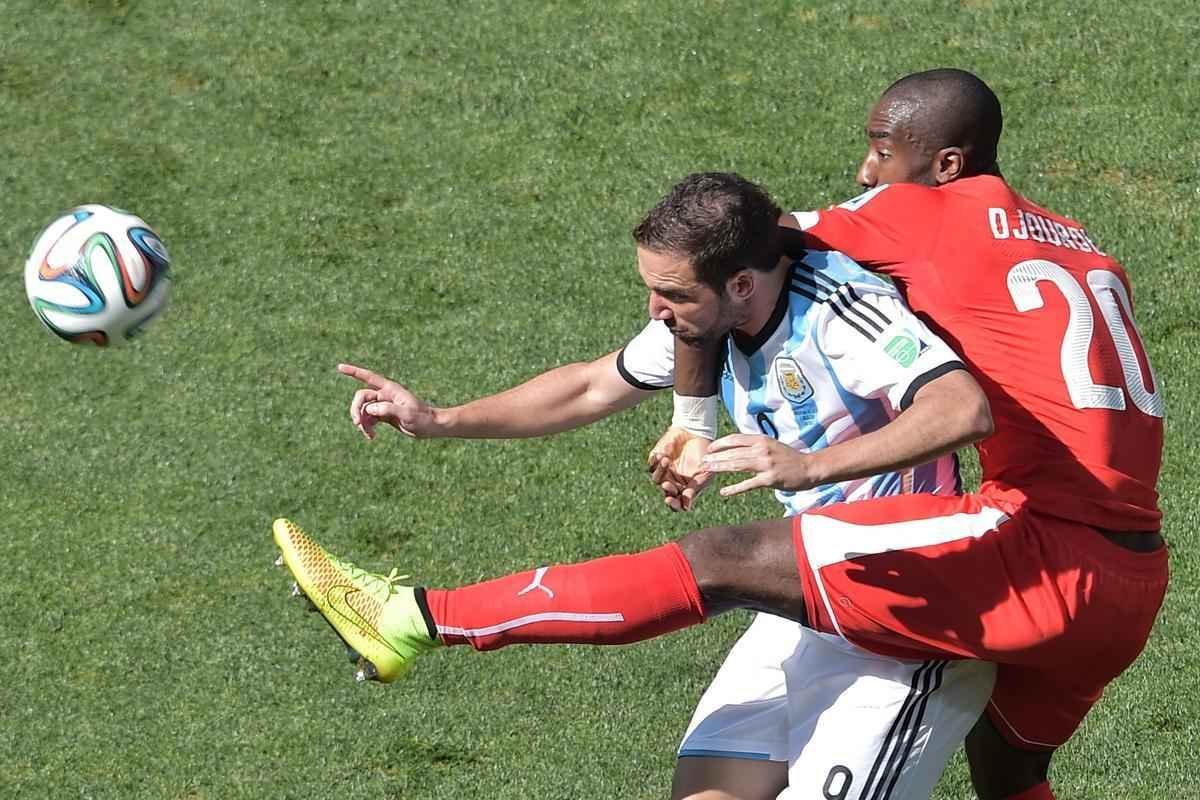 Fotos do jogo entre Argentina e Sua
