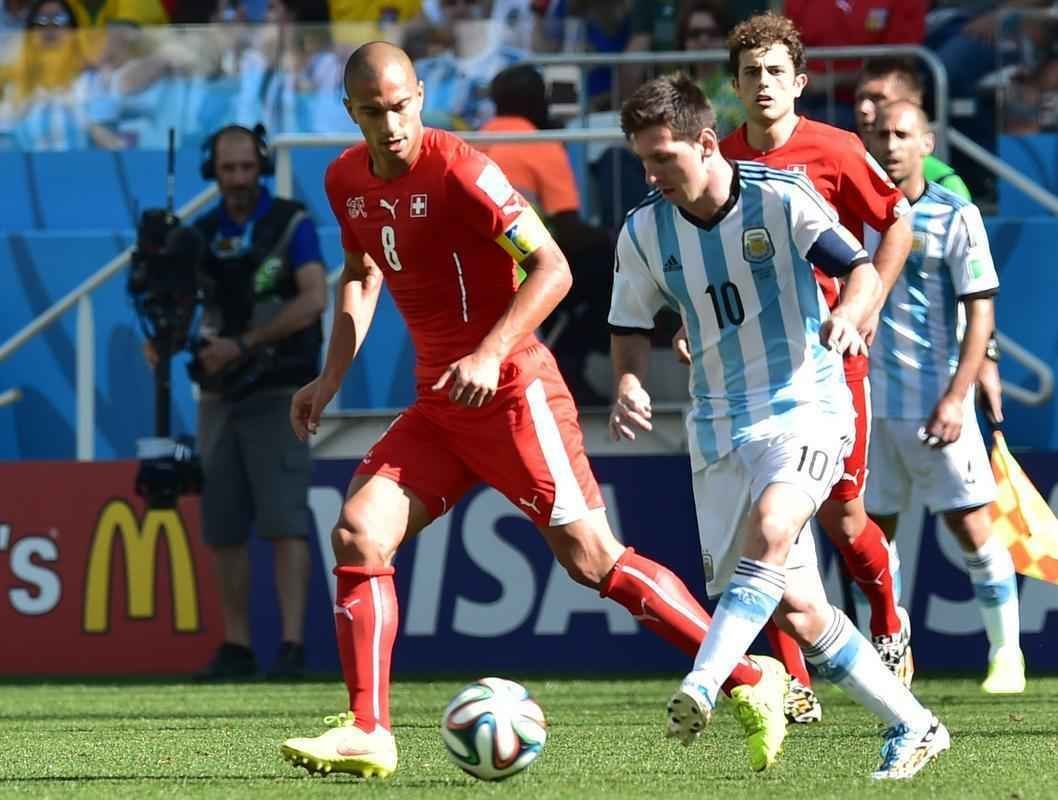 Fotos do jogo entre Argentina e Sua