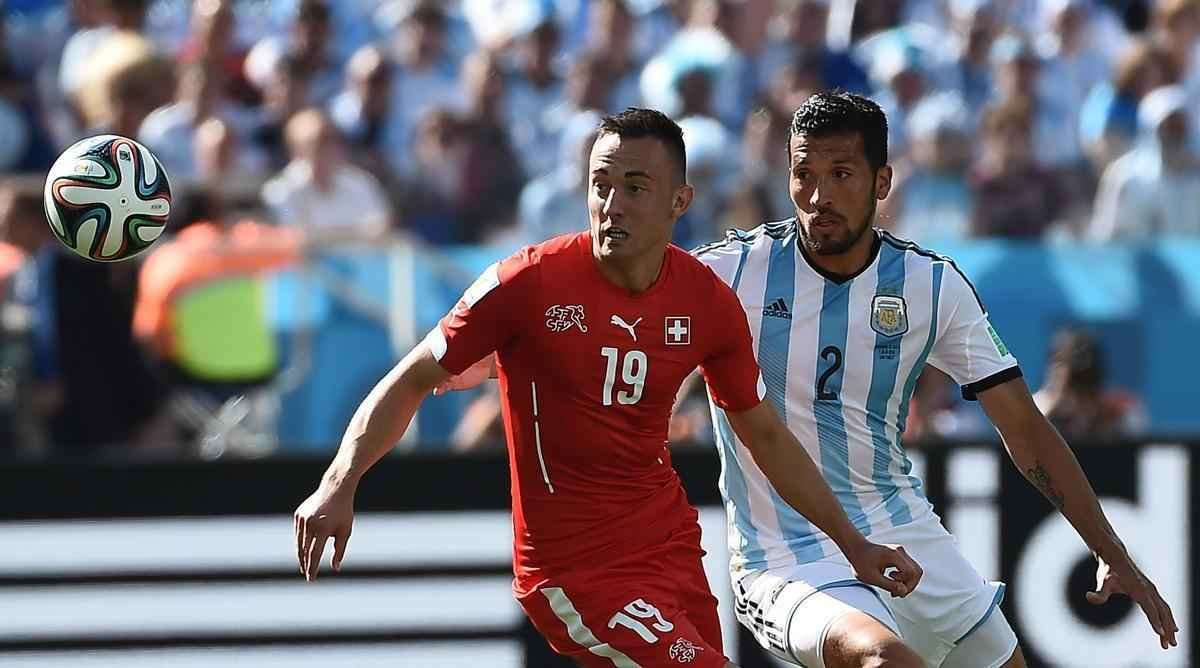 Fotos do jogo entre Argentina e Sua