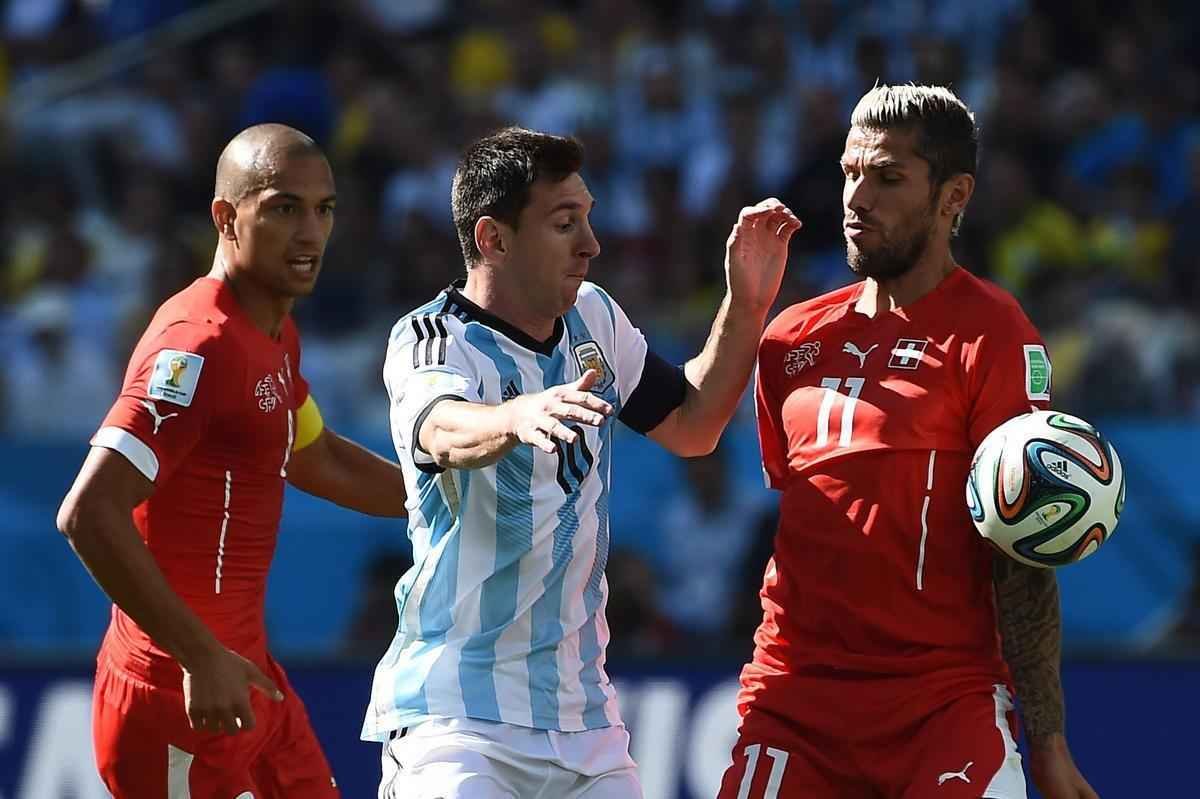 Fotos do jogo entre Argentina e Sua