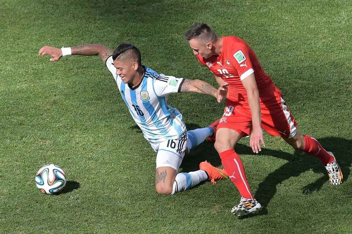 Fotos do jogo entre Argentina e Sua