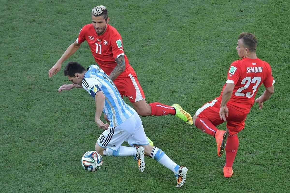Fotos do jogo entre Argentina e Sua