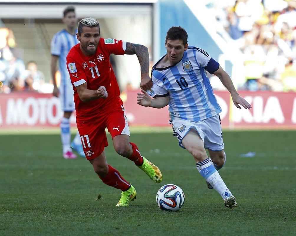 Fotos do jogo entre Argentina e Sua