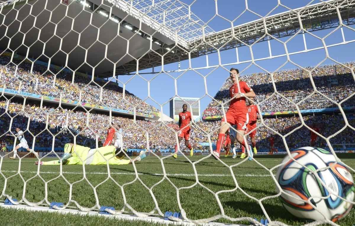 Fotos do jogo entre Argentina e Sua