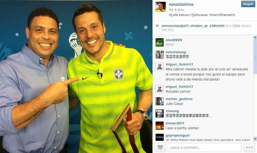 Ronaldo  comentarista da Globo