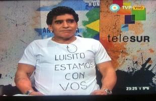 Maradona  comentarista da Telesur, da Venezuela