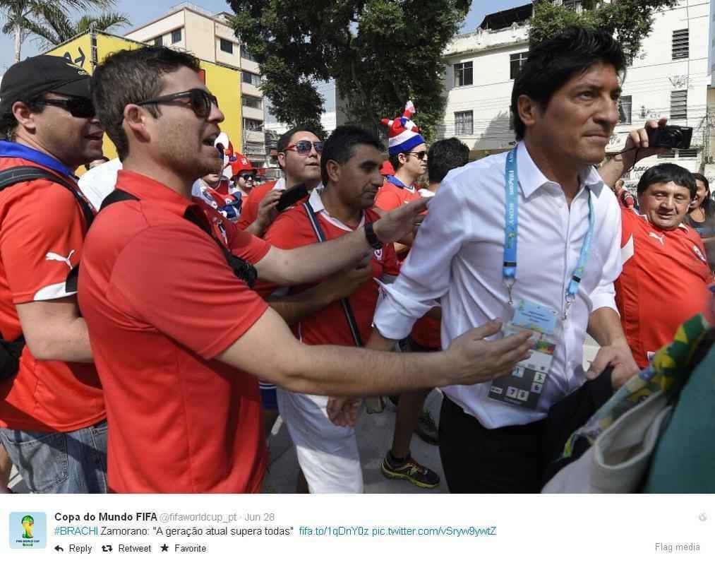 Zamorano comentou os jogos do Chile no Brasil