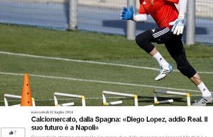 Corriere dello Sport, tambm da Itlia, noticia negociao do Napoli para contratar Diego Lpez, goleiro do Real Madrid