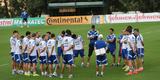 Comandados por Alejandro Sabella, os jogadores da Seleo Argentina voltaram aos treinos nesta quarta-feira, na Cidade do Galo, em Vespasiano