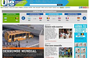 Na Argentina, o dirio 'Ol' deu lugar em sua capa para cravar: 'colapso no Mundial'