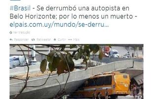 O Twitter do uruguaio 'El Pas' mostrou a foto a tragdia em Belo Horizonte