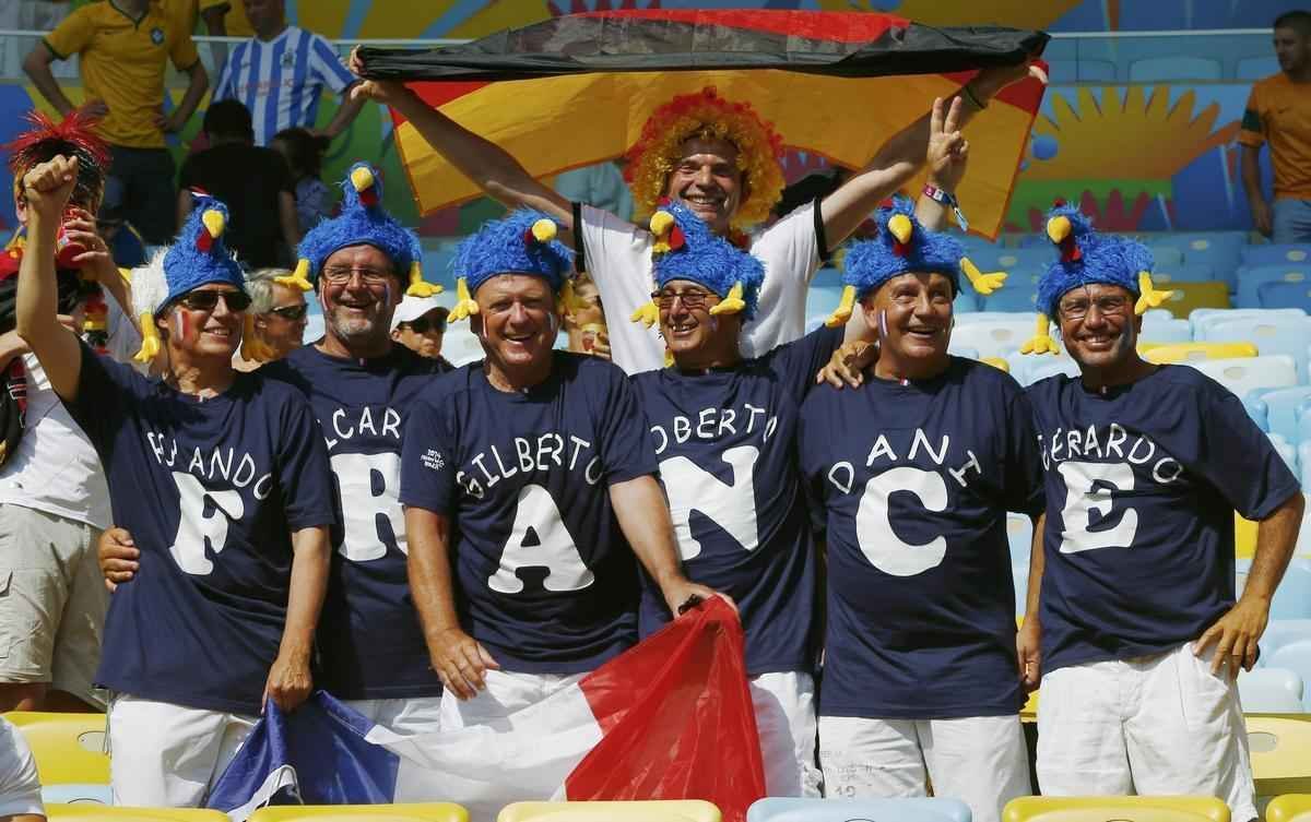 Torcedores de Frana e Alemanha acompanham quartas de final da Copa do Mundo, no Maracan
