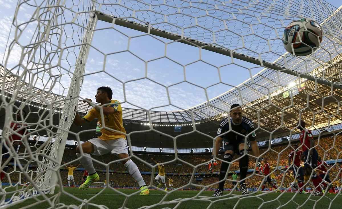 Imagens do jogo entre Brasil e Colmbia, pelas quartas de final da Copa