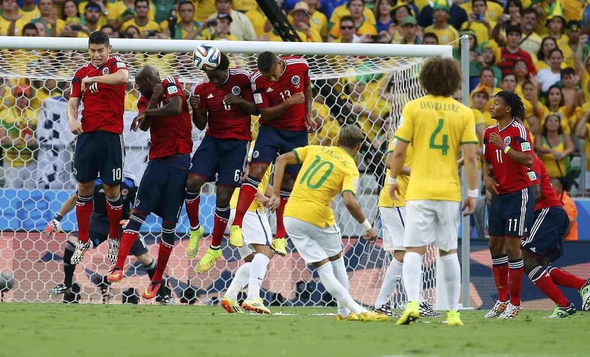 Imagens do jogo entre Brasil e Colmbia, pelas quartas de final da Copa