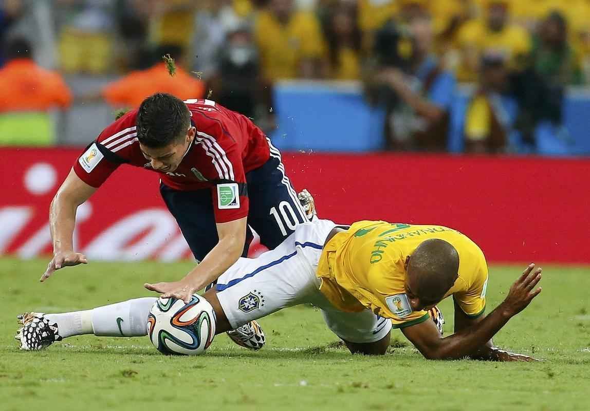 Imagens do jogo entre Brasil e Colmbia, pelas quartas de final