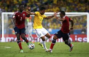 Imagens do jogo entre Brasil e Colômbia, pelas quartas de final