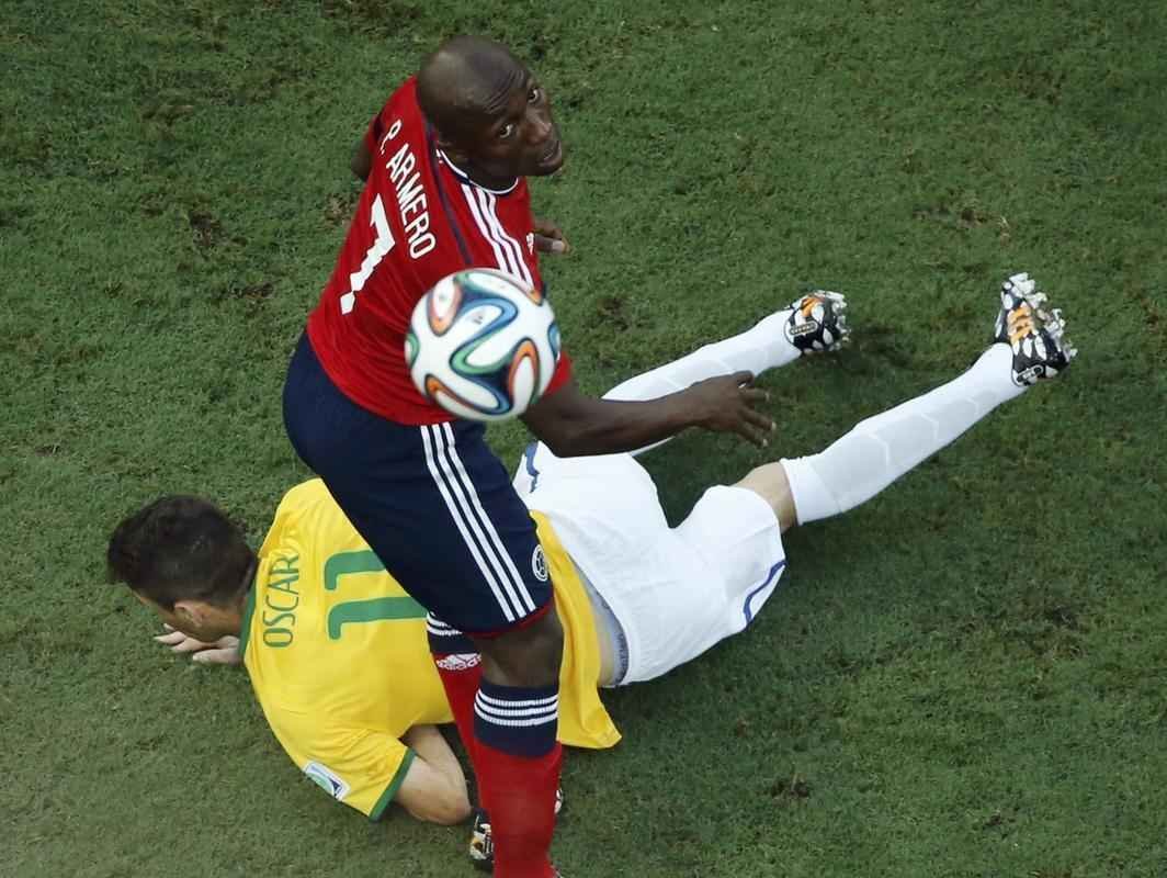 Imagens do jogo entre Brasil e Colmbia, pelas quartas de final