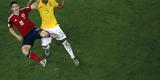 Imagens do jogo entre Brasil e Colmbia, pelas quartas de final
