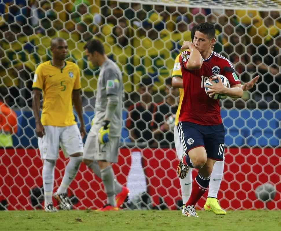 Imagens do jogo entre Brasil e Colmbia, pelas quartas de final da Copa