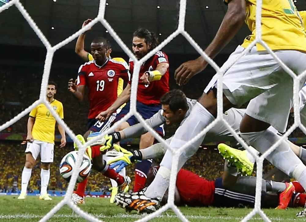 Imagens do jogo entre Brasil e Colmbia, pelas quartas de final da Copa