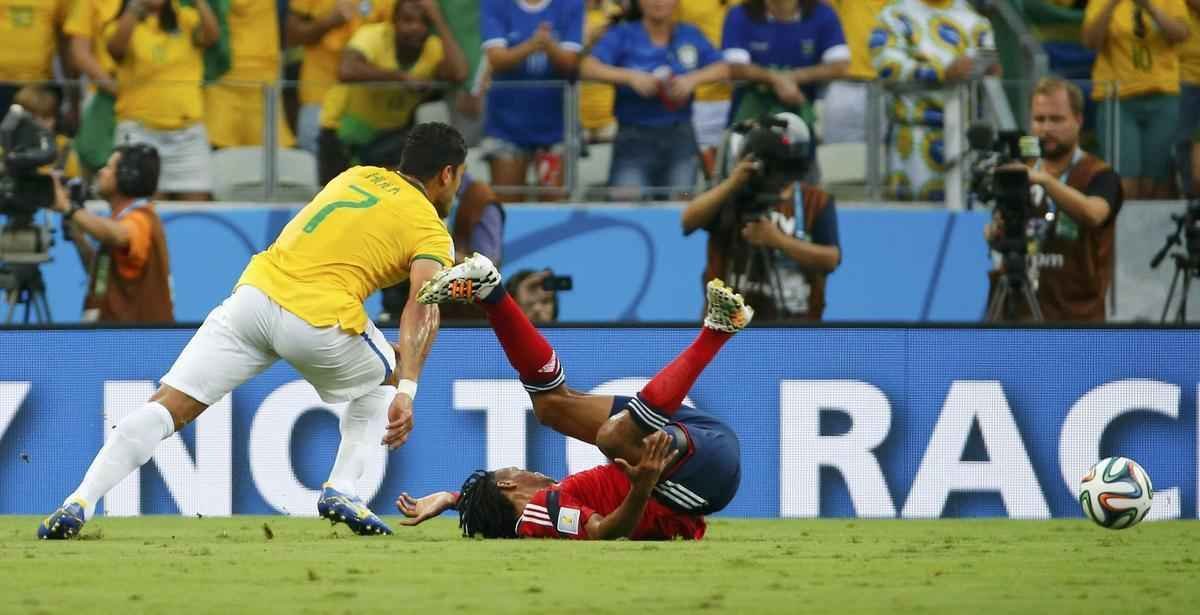 Imagens do jogo entre Brasil e Colmbia, pelas quartas de final da Copa