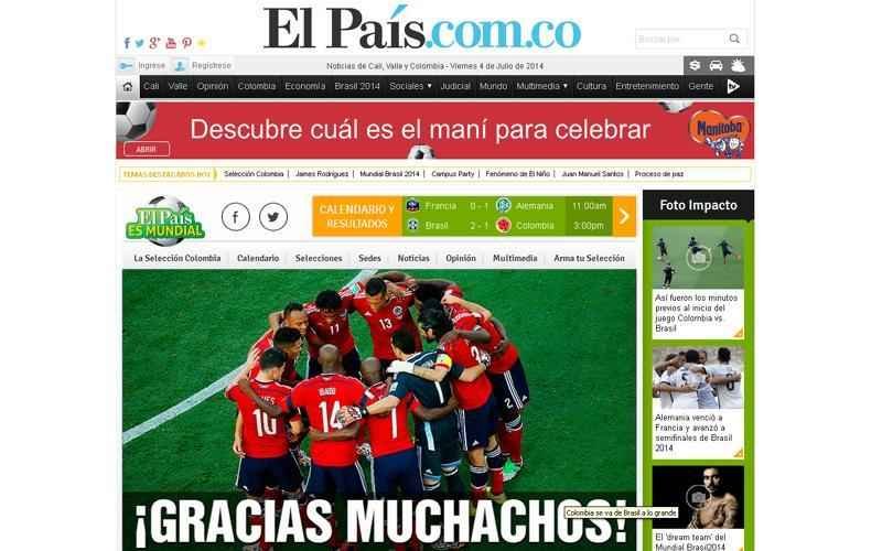 Destaque da fase de grupos, Colmbia deixou a Copa aps perder para o Brasil nas quartas de final