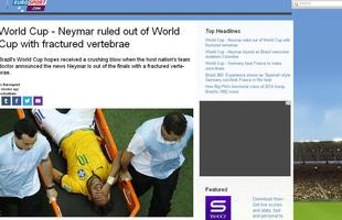 Eurosport: Neymar fora da Copa por contuso