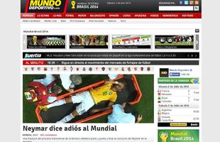 Mundo Deportivo, de Barcelona: 'Neymar disse adeus ao Mundial'