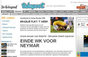 Telesport, da Holanda: 'Fim de Neymar'