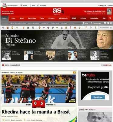 'Mão cheia da Alemanha sobre o Brasil', diz o espanhol 'As'