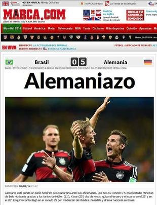 'Alemaniazo', afirma o espanhol Marca