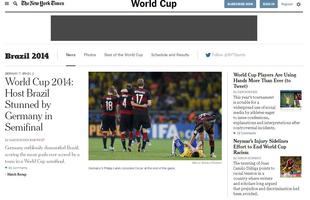 The Guardian, dos Estados Unidos: 'Anfitrio Brasil surpreendido pela Alemanha em semifinal'