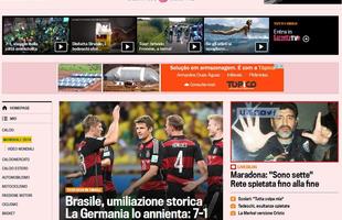 La Gazzetta dello Sport, da Itlia: 'Brasil, humilhao histrica; Alemanha destri'
