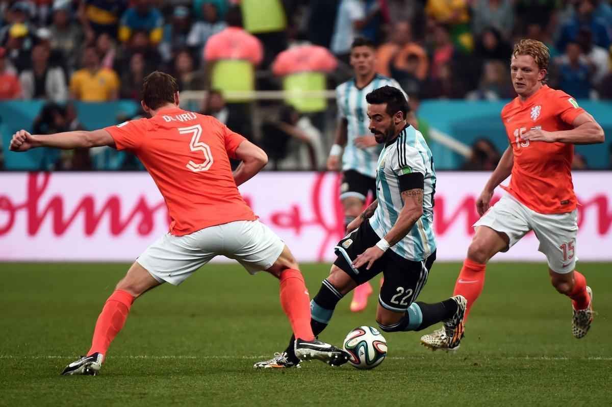 Imagens do jogo entre Holanda e Argentina, pela segunda semifinal da Copa do Mundo, no Itaquero, em So Paulo