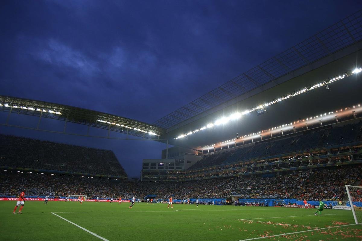 Imagens do jogo entre Holanda e Argentina, pela segunda semifinal da Copa do Mundo, no Itaquero, em So Paulo